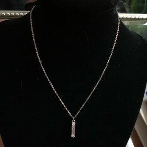 Silver necklace with gem pendant